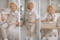 ELEGANCKI GARNITUR DLA CHŁOPCA ZESTAW 4 CZĘŚCIOWY WESELE KOMUNIA J4Z