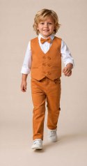 ELEGANCKI GARNITUR DLA CHŁOPCA ZESTAW 4 CZ WESELE KOMUNIA karmel J4Ś